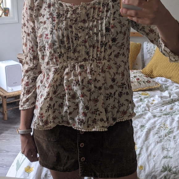 Ralph Lauren denim and supply floral blouse - Picture 3 of 4